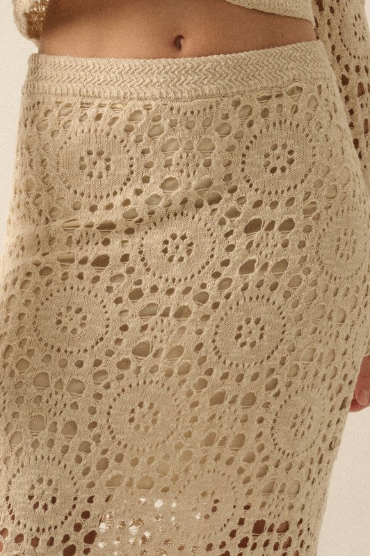 Crochet-Knit Fringe Skirt