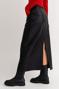 Faux Leather Maxi Skirt