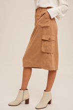 Load image into Gallery viewer, Cargo Midi Skirt