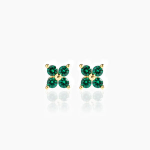 Teeny Tiny Emerald Cluster Studs